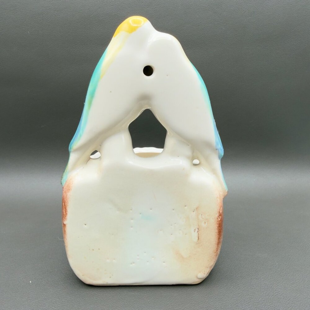 Vintage Wall Pockets Vase Planter Morton Art Pottery Bird of Paradise Pastels - Picture 11 of 16